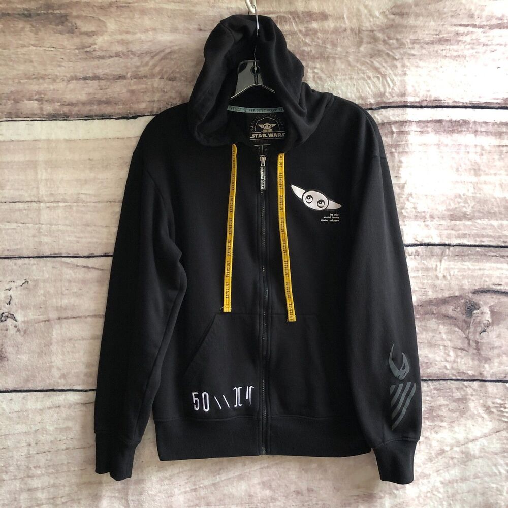 Disney Star Wars Mandalorian Hoodie Mens S Grogu The Child Baby Yoda May the 4th